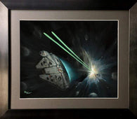 Asteroid Run by Rob Kaz (framed fine art on paper), Star Wars, Disney-Framed Art,Giclee On Paper,Rob Kaz,Star Wars