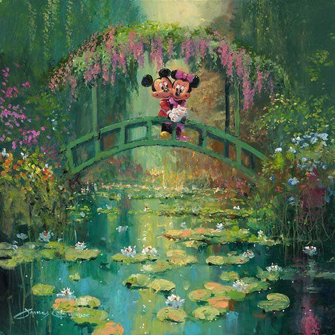 Mickey and Minnie in Giverny by James Coleman (fine art poster)-Disney,Disney Fine Art Posters,Framing Optional,James Coleman
