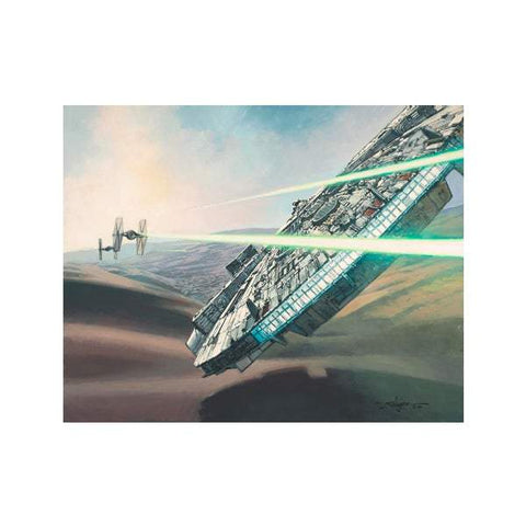 Falcon Chase by Rodel Gonzalez (wrapped canvas collectible), Star Wars-Canvas Collectible,Giclee On Canvas,No Frame,Rodel Gonzalez,Star Wars