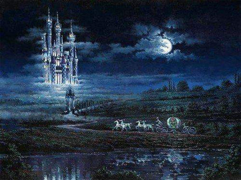 Moonlit Castle by Rodel Gonzalez (fine art poster)-Disney,Disney Fine Art Posters,Framing Optional,Rodel Gonzalez