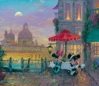Mickey and Minnie in Venice by James Coleman (fine art poster), Disney-Disney,Disney Fine Art Posters,Giclee On Paper,James Coleman