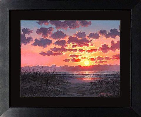 Florida Sunset Memories by Rodel Gonzalez (framed fine art paper)-Framed Art,Giclee On Paper,Rodel Gonzalez