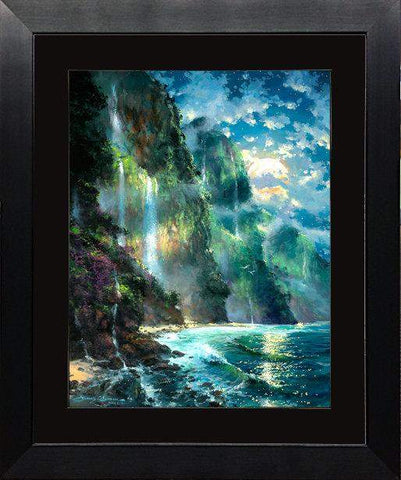 Mystical Napali Moon by James Coleman (framed fine art on paper)-Framed Art,Giclee On Paper,James Coleman
