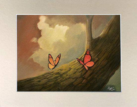Chance Encounter by Rob Kaz (matted print)-Matted Prints,No Frame,Rob Kaz