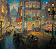 "Finding Love In Venice"-James Coleman-Canvas Collectible,fota,Giclee On Canvas,James Coleman,wrapped canvas