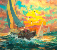 "Sailing Into The Sun"-James Coleman-fota,FOTA2022,Framed Art,Giclee On Canvas,James Coleman,le,NEW