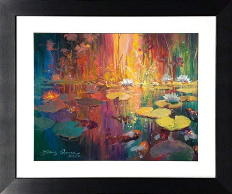 Soft Light on the Pond by James Coleman (framed fine art on paper)-Framed Art,Giclee On Paper,James Coleman