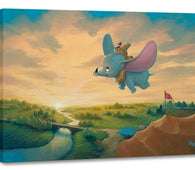 ''Flight Over the Big Top'' by Rob Kaz, Giclée on Canvas, Disney Treasure, Dumbo-Canvas Collectible,Disney,Giclee On Canvas,No Frame,Rob Kaz,wrapped canvas