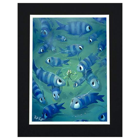 Feeling Blue by Rob Kaz (matted print)-Matted Prints,No Frame,Rob Kaz