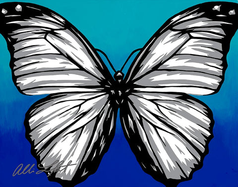 Blue Butterfly-James Coleman Studios Shop-Allison Lefcort,fota,FOTA2022,Matted Prints,NEW