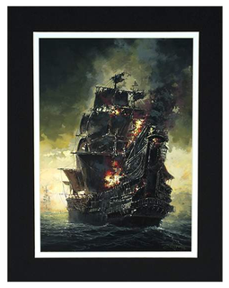 A Pirate’s Journey by Rodel Gonzalez (matted print)-Less Than $25,Matted Prints,No Frame,Rodel Gonzalez