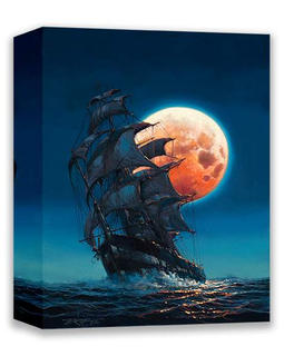 Moonlit Pursuit by Rodel Gonzalez (wrapped canvas collectible)-Canvas Collectible,Giclee On Canvas,No Frame,Rodel Gonzalez