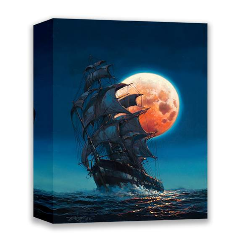 Moonlit Pursuit by Rodel Gonzalez (wrapped canvas collectible)-Canvas Collectible,Giclee On Canvas,No Frame,Rodel Gonzalez