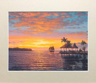 Tiki Sail by Rodel Gonzalez (matted print)-fota,Matted Prints,new,No Frame,Rodel Gonzalez