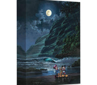Mickey Mouse & Minnie ''Moonlight Portrait'' by Rodel Gonzalez, Giclée on Canvas, Disney Treasure-Canvas Collectible,Disney,Giclee On Canvas,No Frame,Rodel Gonzalez