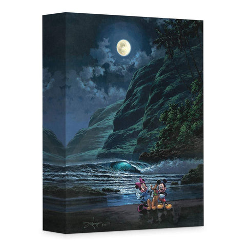 Mickey Mouse & Minnie ''Moonlight Portrait'' by Rodel Gonzalez, Giclée on Canvas, Disney Treasure-Canvas Collectible,Disney,Giclee On Canvas,No Frame,Rodel Gonzalez