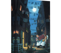Lady & The Tramp ''Serenade of the Heart'' by Rob Kaz, Giclée on Canvas, Disney Treasure-Canvas Collectible,Disney,Giclee On Canvas,No Frame,Rob Kaz