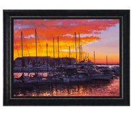 Sunset In The Keys by Rodel Gonzalez (framed LE canvas giclee)-fota,Framed Art,Giclee On Canvas,le,Rodel Gonzalez