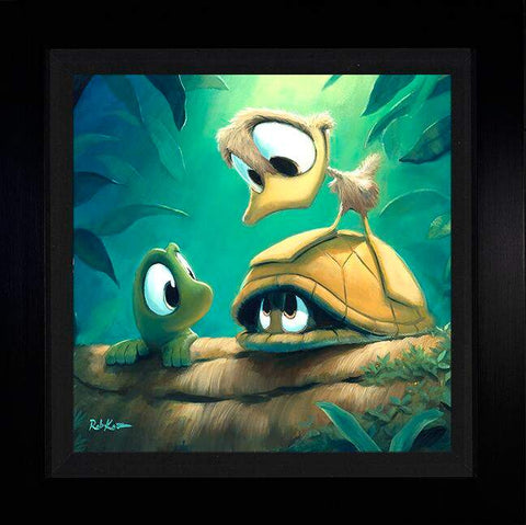 Shy Guy by Rob Kaz (framed metal print)-Framed Art,le,metal prints,new,Rob Kaz
