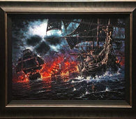Battle Of Thieves by Rodel Gonzalez (framed LE canvas giclee)-fota,Framed Art,Giclee On Canvas,le,Rodel Gonzalez