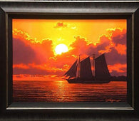 Southern Sunset by Rodel Gonzalez (framed canvas giclee)-fota,Framed Art,Giclee On Canvas,le,new,Rodel Gonzalez