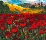 Bloomin Poppies by James Coleman (wrapped canvas collectible)-Canvas Collectible,Giclee On Canvas,James Coleman,new,No Frame